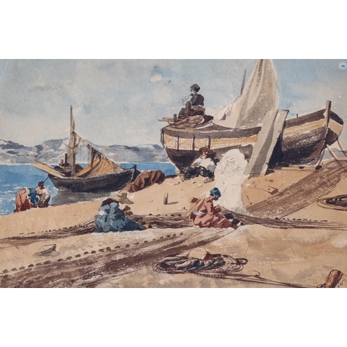 2040 - Eugene Fromentin (1820 - 1876), watercolour, Etude De Provence 1852, Studio stamp with label verso, ... 