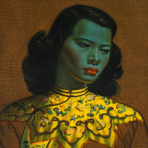 2047 - Tretchikoff, colour print, Chinese girl, 60cm x 50cm, framed