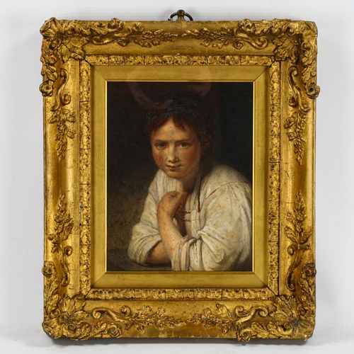 2064 - 19th century watercolour, portrait of a girl, unsigned, 22cm x 16cm, framed