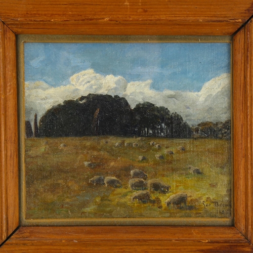 2069 - George Brown, exhibited 1881 - 1911, oil on board, the standing stones, signed and dated 1895, inscr... 