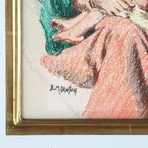 2070 - Elsie May Robson (nee Dawson) (1886 - 1971), coloured pastels, nomads, signed, 28cm x 19cm, framed