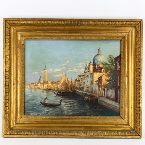 2074 - Morgan Aldine, oil on canvas, scene in Venice, signed, 38cm x 50cm, framed