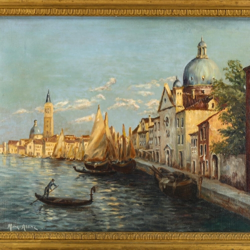 2074 - Morgan Aldine, oil on canvas, scene in Venice, signed, 38cm x 50cm, framed