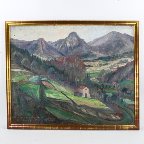 2088 - W S Davenport (1868 - 1938), oil on canvas, Continental landscape, signed, 65cm x 80cm, framed