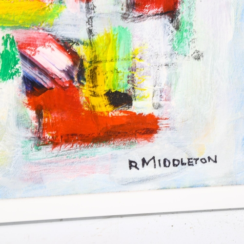 2101 - Ray Middleton, acrylic on canvas, abstract, 100cm x 80cm, framed