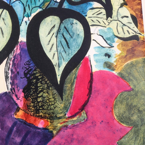 2103 - Georges Braque (1882-1963), colour lithograph on Arches paper, Fleurs (from Carnets Intimes), 34cm x... 