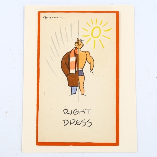 2104 - Fougasse (1887-1965), colour leaflet (lithograph with campaign text inside) on paper, Right Dress, T... 