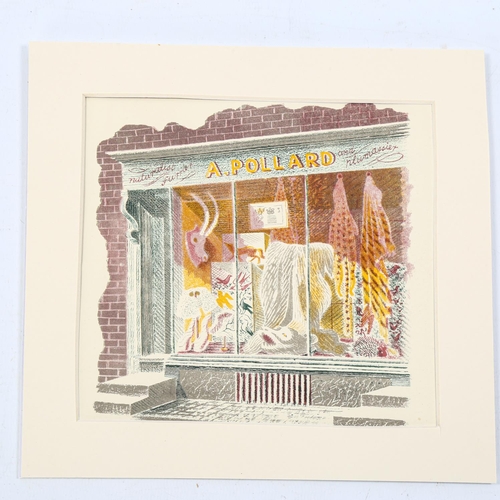 2105 - Eric Ravilious (1903-1942), lithograph in colours on paper, The Furrier, 14.5cm x 14cm, mounted. Fro... 