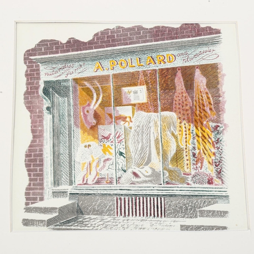 2105 - Eric Ravilious (1903-1942), lithograph in colours on paper, The Furrier, 14.5cm x 14cm, mounted. Fro... 