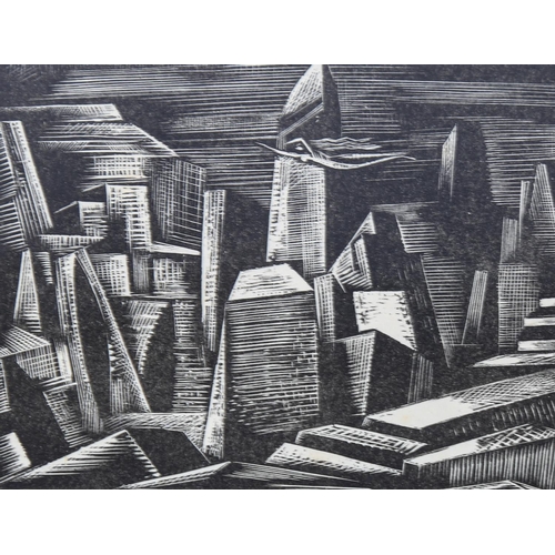 2106 - Paul Nash (1889-1946), wood engraving on paper, Das Rheingold, Scene 1, from Wagner’s Music Drama of... 