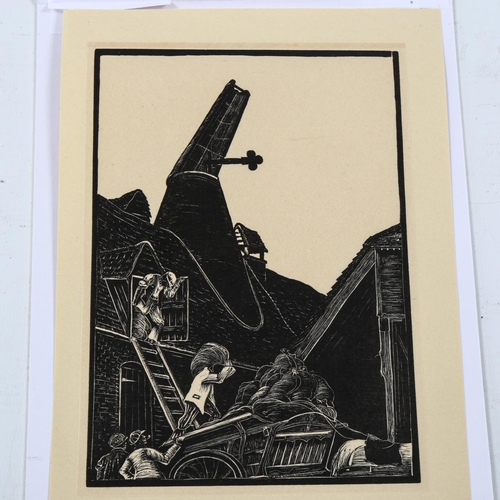 2108 - Clare Leighton (1898-1989), limited edition woodcut on paper, The Malthouse, 17.8cm x 12.5cm, mounte... 