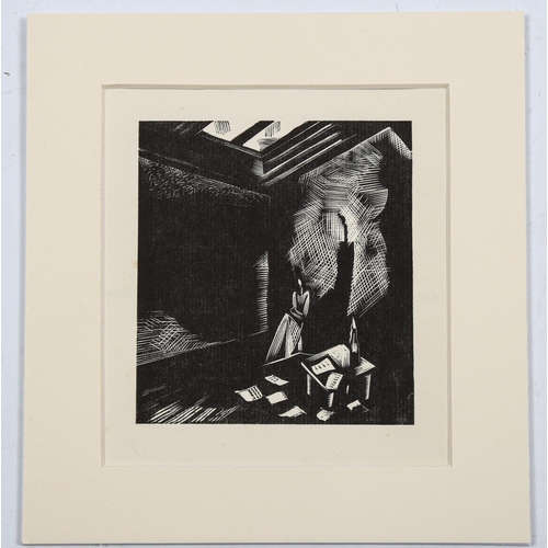 2111 - Paul Nash (1889-1946), wood engraving on paper, Poor Northern Muse, Act 1 Scene 1, from Mister Bosph... 