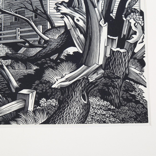 2113 - George Mackley (1900-1983), wood engraving on paper, The Mill (1946), 19cm x 13.5cm,  printed on Bas... 