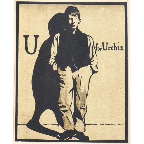 2116 - William Nicholson (1872-1949), lithograph in colours on paper, U is for Urchin from An Alphabet, 189... 