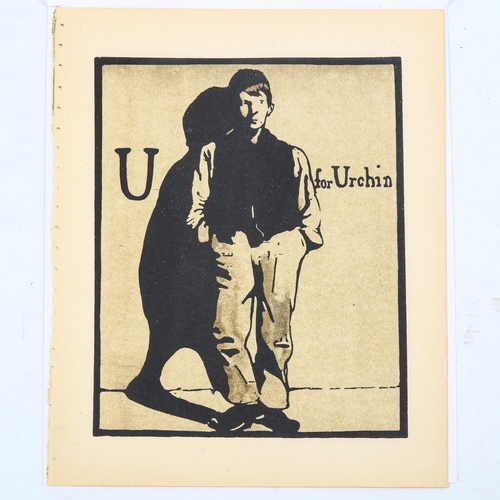 2116 - William Nicholson (1872-1949), lithograph in colours on paper, U is for Urchin from An Alphabet, 189... 