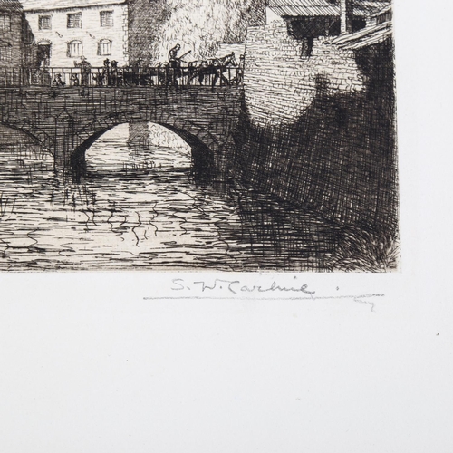 2117 - Sydney William Carline (1888-1929), etching on paper, Oxford Castle (c 1920), 13.8cm x 17.6cm, signe... 