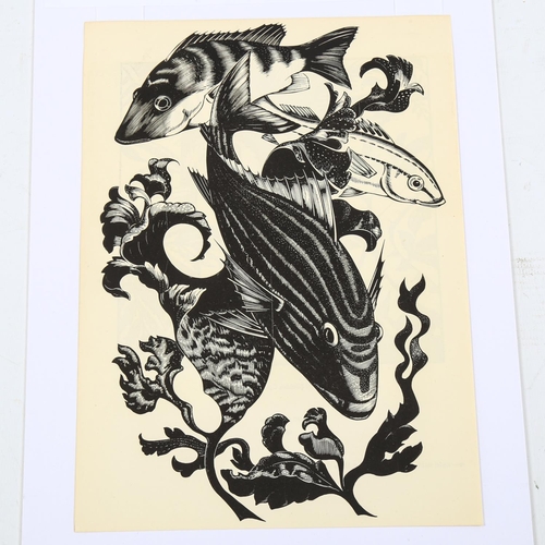 2121 - Robert Gibbings (1889-1958), wood engraving on paper, Bermudan Fish (1931), 24.5cm x 18cm, printed o... 