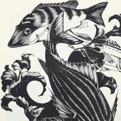 2121 - Robert Gibbings (1889-1958), wood engraving on paper, Bermudan Fish (1931), 24.5cm x 18cm, printed o... 