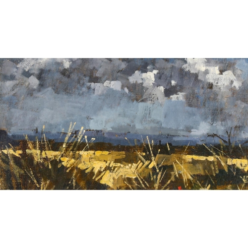 2123 - Michael Lawrence Cadman (1920-2010), oil on board, Autumn Fields, framed, 20cm x 36cm, provenance – ... 