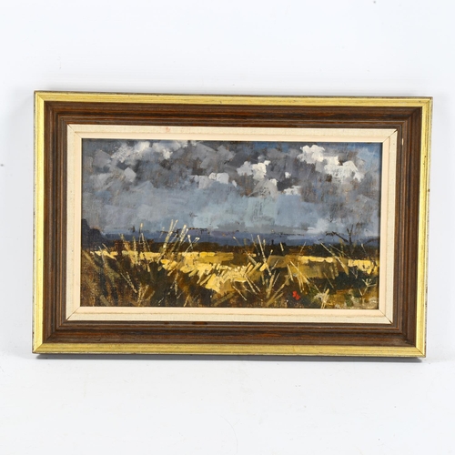 2123 - Michael Lawrence Cadman (1920-2010), oil on board, Autumn Fields, framed, 20cm x 36cm, provenance – ... 