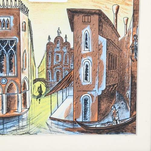 2125 - Edward Bawden (1903-1989), original colour lithograph on paper, Venice, from Travellers’ Verse, prin... 