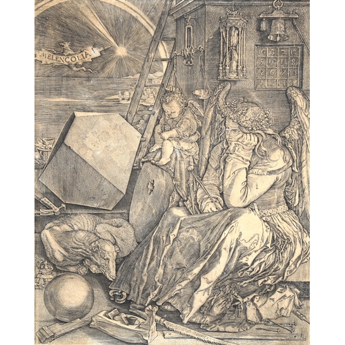 2154 - **DESCRIPTION CHANGE** *After* Albrecht Durer, engraving on laid paper, melencolia, image 23cm x 18c... 