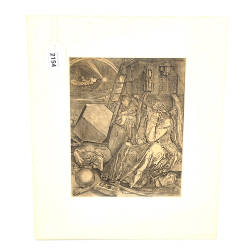 2154 - **DESCRIPTION CHANGE** *After* Albrecht Durer, engraving on laid paper, melencolia, image 23cm x 18c... 