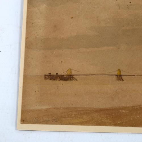 2237 - E Marks, watercolour, Brighton from Kemp Town 1858, 23cm x 31cm, unframed