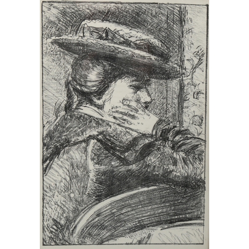 2253 - Walter Richard Sickert, original lithograph, the straw hat, Neolith Issue circa 1907/08, image 33cm ... 