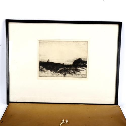 2166 - 2 etchings by Frank Short and Malcolm Osborne, both signed in pencil, framed (2)