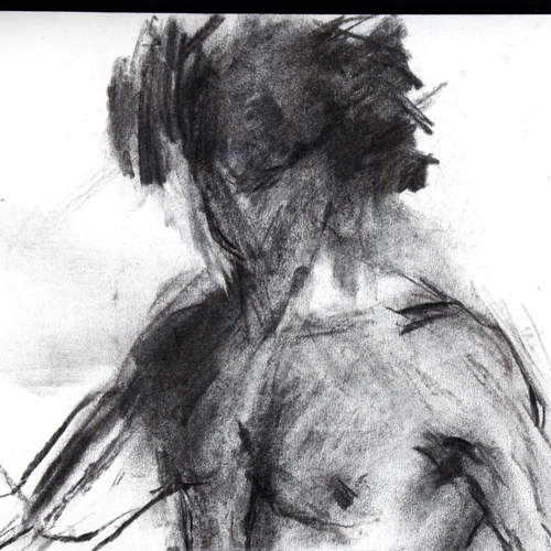 2179 - Christos Tsimaris, charcoal life study, 2012, signed, 60cm x 40cm, framed