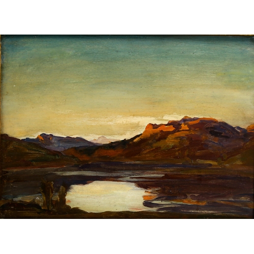 2183 - Attributed to James Paterson (1854 -1932), oil on panel, Loch Long, unsigned, with RI Exhibition lab... 