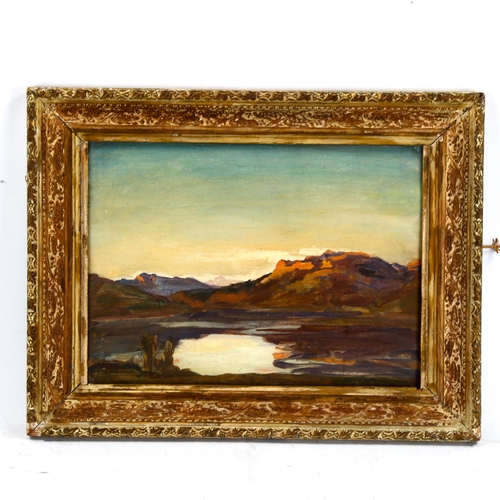 2183 - Attributed to James Paterson (1854 -1932), oil on panel, Loch Long, unsigned, with RI Exhibition lab... 