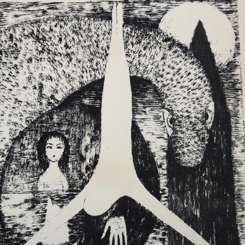 2198 - Bella Brisel (1929 - 1983), monoprint, Heuveuse Annee, circa 1950s, signed in pencil, image 20cm x 1... 