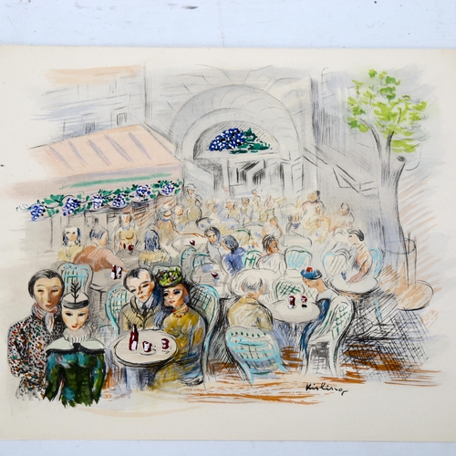 2200 - Moise Kisling (1891 - 1953), lithograph, cafe scene, sheet 28cm x 38cm, unframed