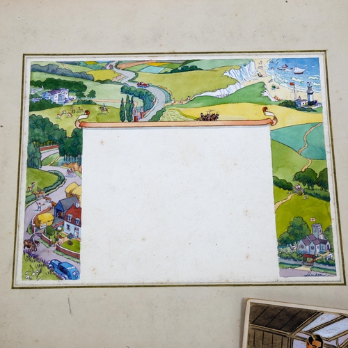 2201 - Warwick William Lendon (1883 - 1971), a group of 5 original illustrations in gouache/watercolour, ci... 