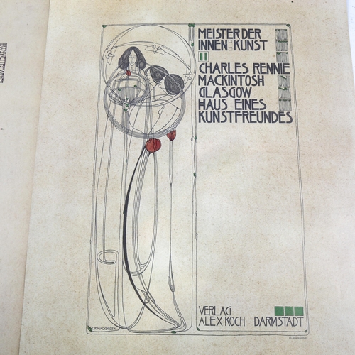 2203 - Charles Rene Mackintosh, 2 lithographs book illustrations, published circa 1970s, sheet size 53cm x ... 