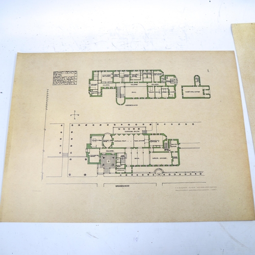 2203 - Charles Rene Mackintosh, 2 lithographs book illustrations, published circa 1970s, sheet size 53cm x ... 