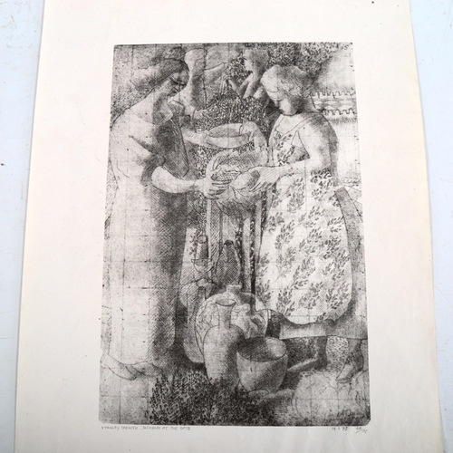 2214 - Stanley Spencer, lithograph, disciples at the gate, published 1976 with studio stamp from an edition... 