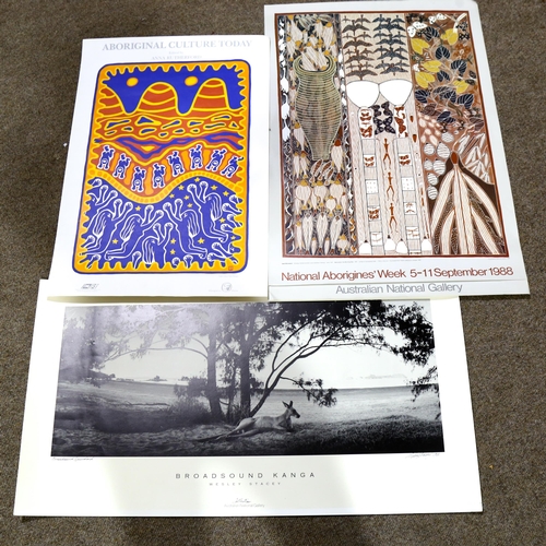 2217 - AUSTRALIAN ABORIGINAL INTEREST - 2 posters and a signed photographic print by Wesley Stacey