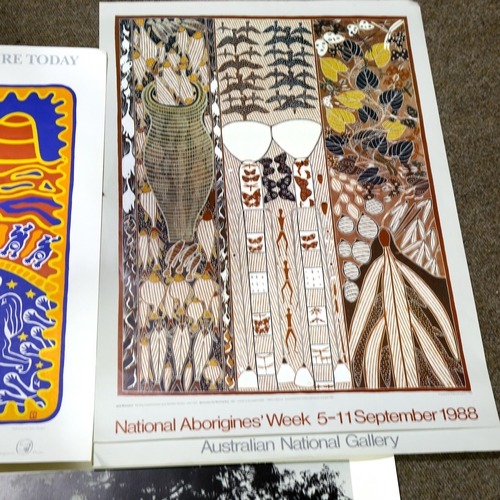 2217 - AUSTRALIAN ABORIGINAL INTEREST - 2 posters and a signed photographic print by Wesley Stacey