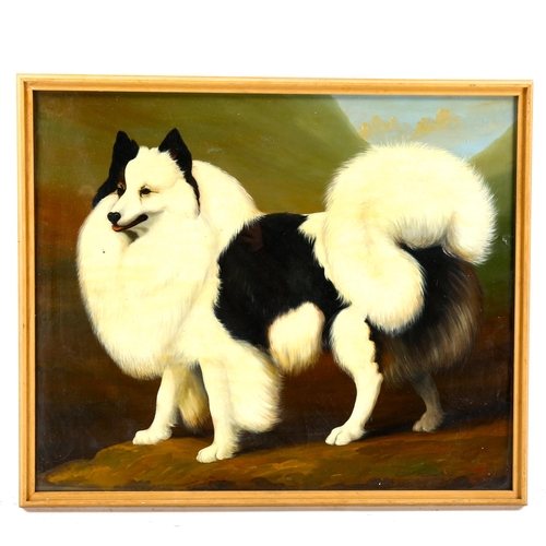 2218 - 20th century British School, after the Antique, oil on board, portrait of a dog, unsigned, 50cm x 60... 