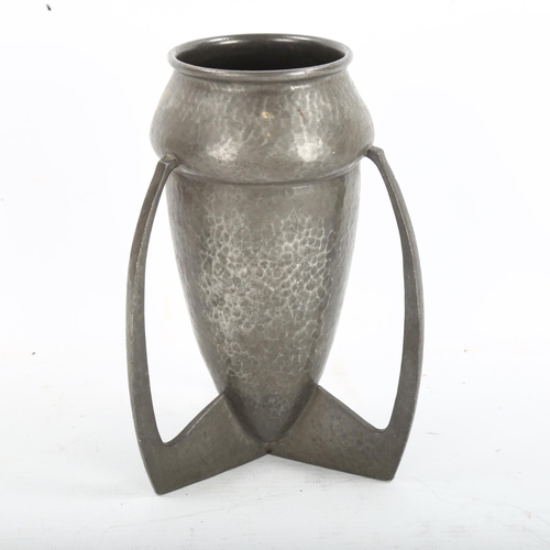 1273 - LIBERTY TUDRIC - a pewter rocket ship design vase, pattern no. 0226, height 18cm