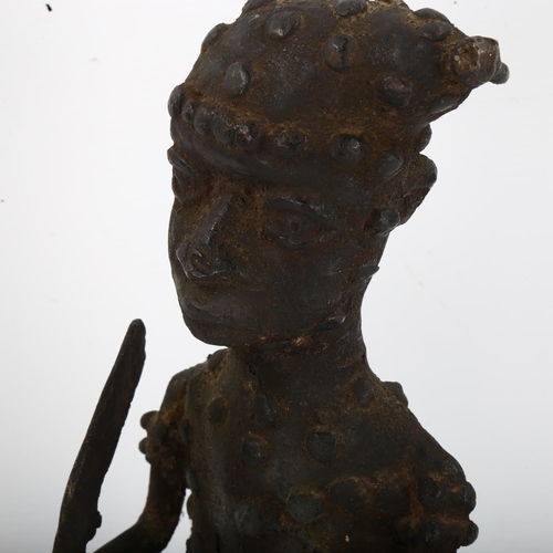 1287 - An African Tribal bronze standing figure, height 37cm