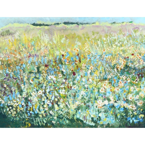 2300 - Clive Fredriksson, oil on canvas, summer meadow, 70cm x 90cm, framed