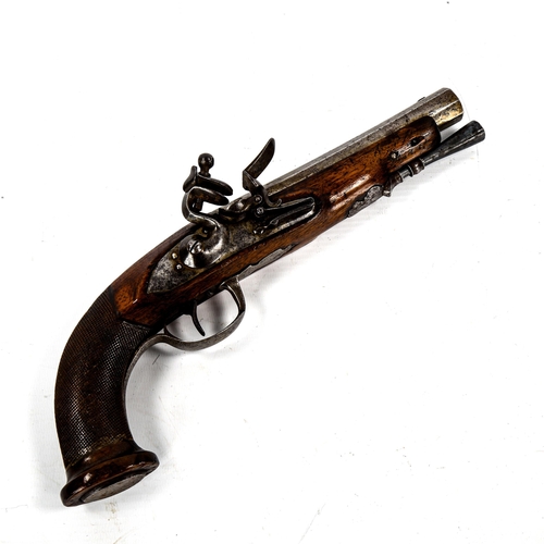 1233 - An early 19th century Continental flintlock pistol, length 29cm