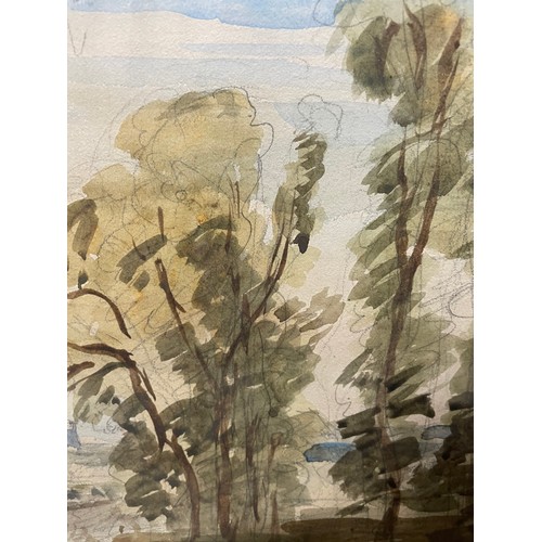 2159 - Philip Wilson Steer, watercolour, Montreuil sur Mer, Fine Art Society Exhibition label verso dated 1... 