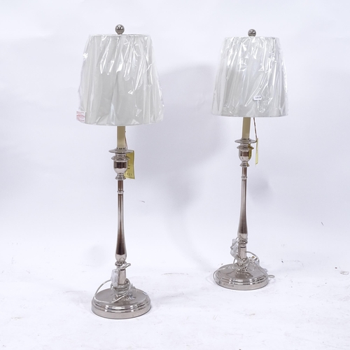 2020 - A pair of 2 Ralph Lauren Home table lamps and shades, model no. 161071, height including shade 88cm