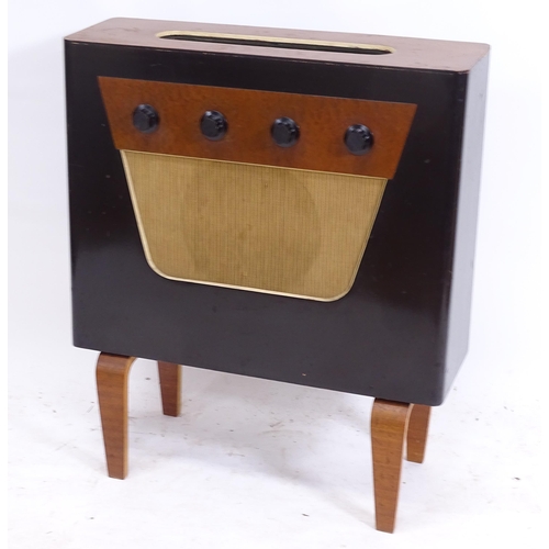 2123 - A Murphy A122C floor standing valve radio, on bent-ply legs, 1947, W65cm, H75cm