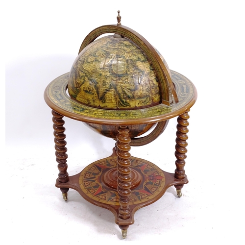 2153 - A terrestrial globe drinks' trolley